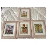 4 small fairy prints