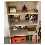 Storage cabinet in garage plus contents