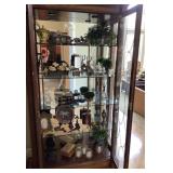 Home decor contents of display cabinet