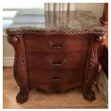 Pair of clawfoot nightstands