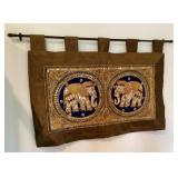 Asian elephant wall hanging --30" wide