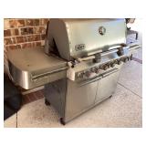 Weber stainless gas BBQ grill