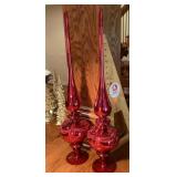 Pair of Christmas mantelpiece decor