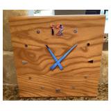 12x12 wood wall clock