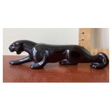 Ceramic black panther figure