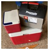 3 Igloo and Coleman coolers