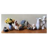 Home decor group with snow globe