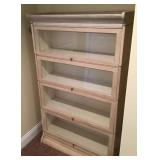 White washed lawyer stacking bookcase