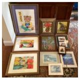 Group of framed art