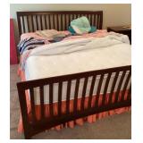 King size bed, headboard, and footboard