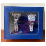 Mikasa pig and cow bottle stoppers in box