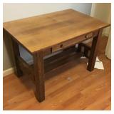 Mission oak library table