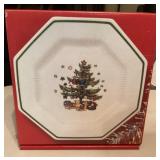 4 Nikko Christmas salad plates in box