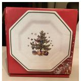 4 Nikko Christmas salad plates in box