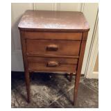 Vintage 2-drawer sewing cabinet