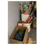 Christmas wrapping paper, etc.