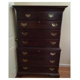 Kincaid cherry wood chest on chest