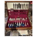 Silverplate flatware set in box