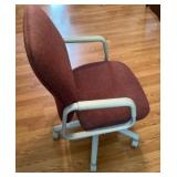 Red rollaround office chair