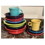 Fiesta plates, cups, bowls