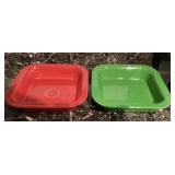 2 Fiesta square bowls