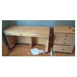 Koala sewing table and matching storage cabinet