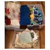 3 totes of fabric