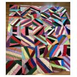78" x 90ï¿½ Crazy quilt top