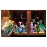 Contents of cabinet under kitchen sink