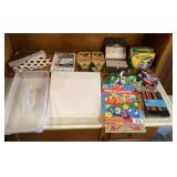 Group of school and art supplies