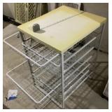 Wire basket drawer storage unit