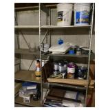 Contents on basement storage shelves
