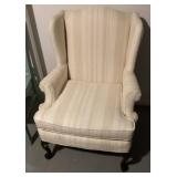Upholstered wing back chair