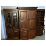3 pc entertainment center/bookshelves