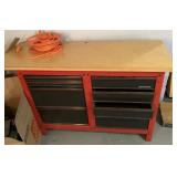 Craftsman work table and contents
