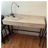 IKEA desk and lamp