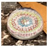Millefiori glass paperweight