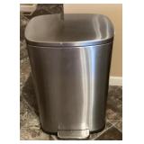 Stainless steel step-on trash can