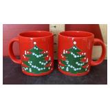 2 Waechtersbach Christmas tree mugs
