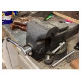 4' vise mounted to workbench