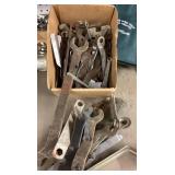 Box of antique wrenches