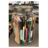 Gallon jar of pencils