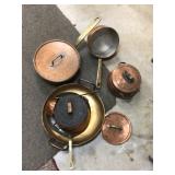 Copper pots group