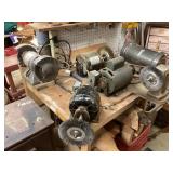 Table full of buffers and grinders