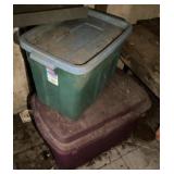 Two large totes with lids