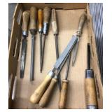 Flat of small hand files