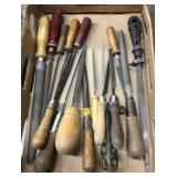 Flat of small hand files