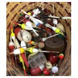 Basket full of fishing floats