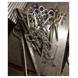 Large lot of scissors