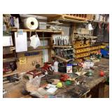 Contents of workbench and pegboard